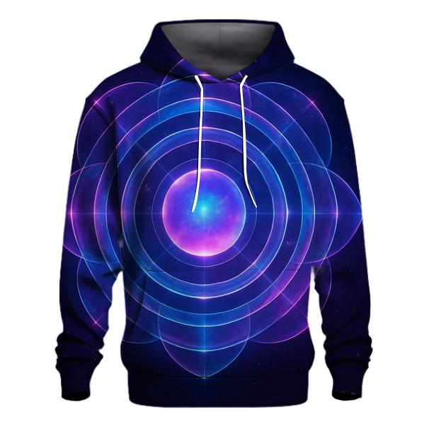 Violet Pulse Orbit Garden printed hoodies