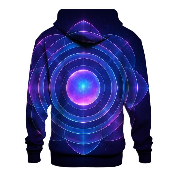 Violet Pulse Orbit Garden printed hoodies