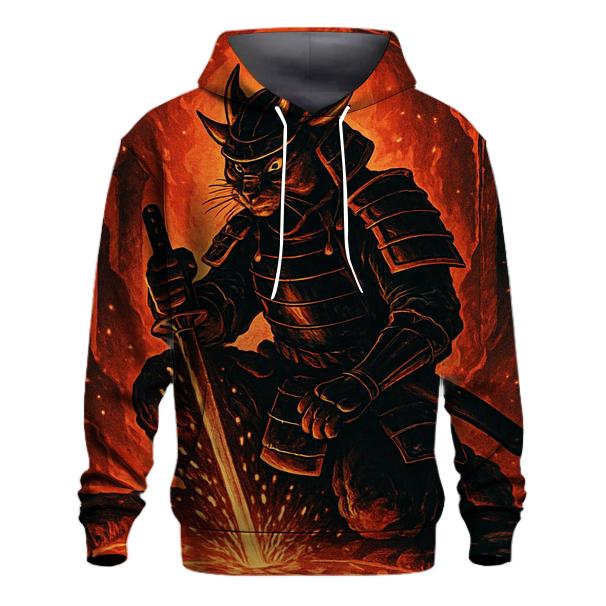 Volcanic Sunforge Samurai Cat hoodie trends
