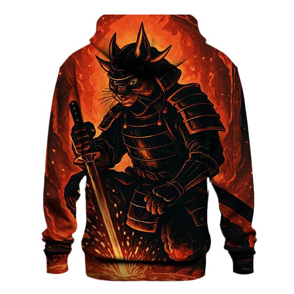 Volcanic Sunforge Samurai Cat hoodie trends