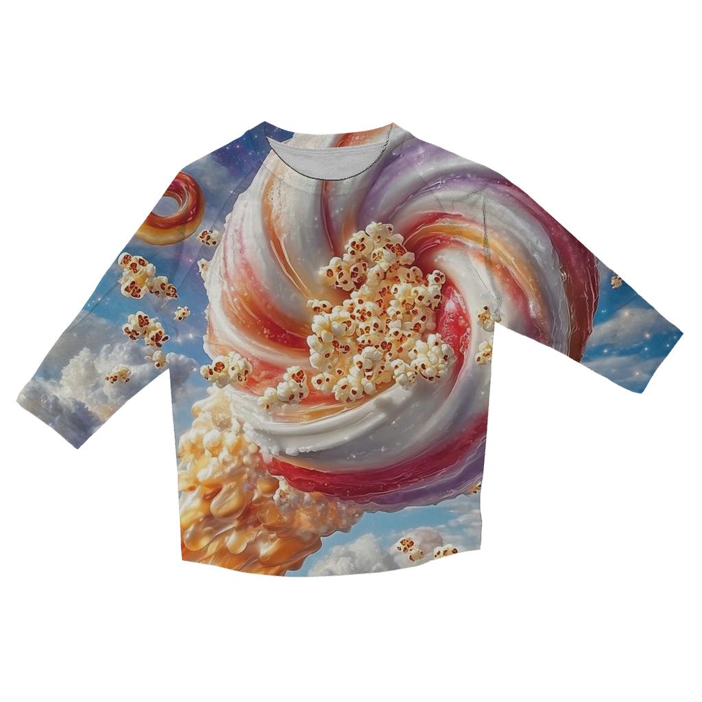 Soda Fizz Comet Sundae Burst fashion 3/4 sleeve shirts