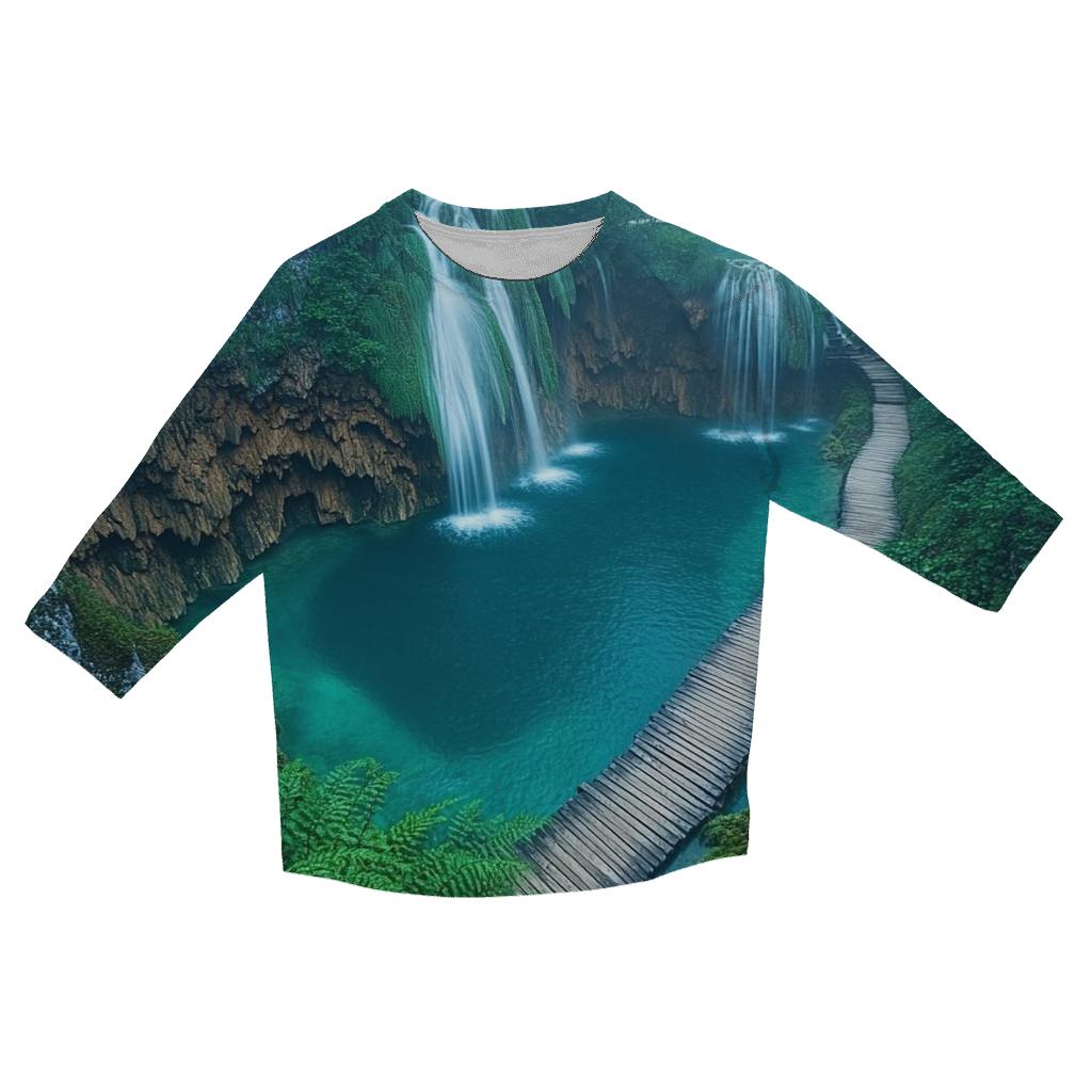 Plitvice Lakes - Plitvice Lakes National Park stylish quarter sleeve tops