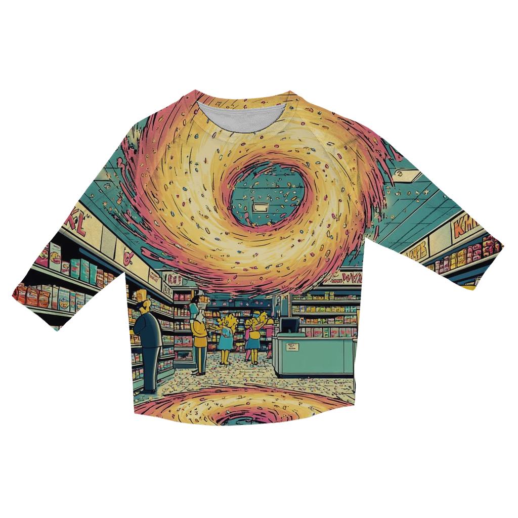 Kwik E Mart Donut Tornado Checkout personalized 3/4 sleeve tees