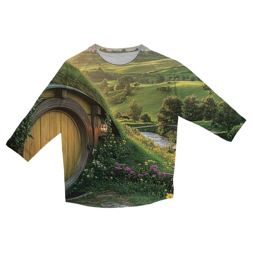 Hobbiton Movie Set - Matamata printed three quarter sleeve shirts