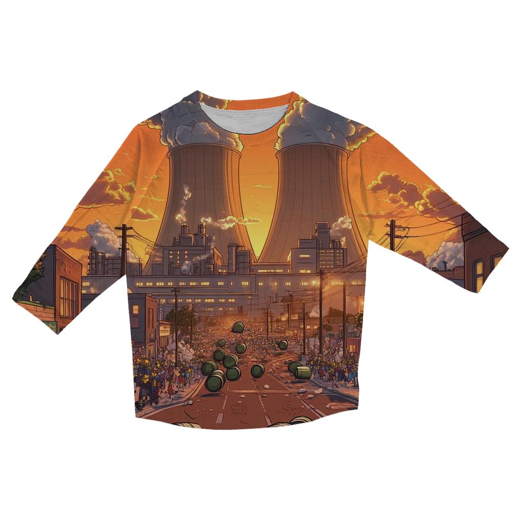 Springfield Power Plant Sunset Meltdown Parade personalized 3/4 sleeve tees