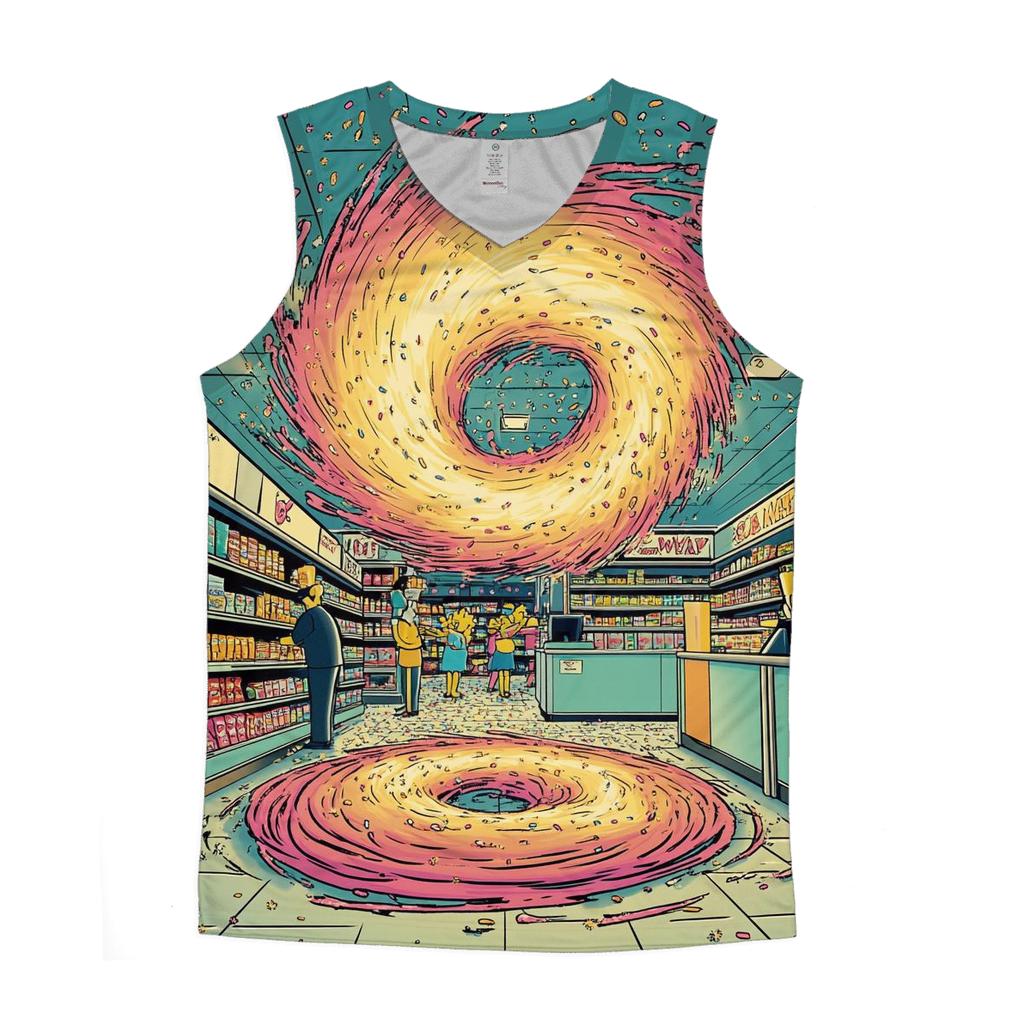Kwik E Mart Donut Tornado Checkout cotton sleeveless tops