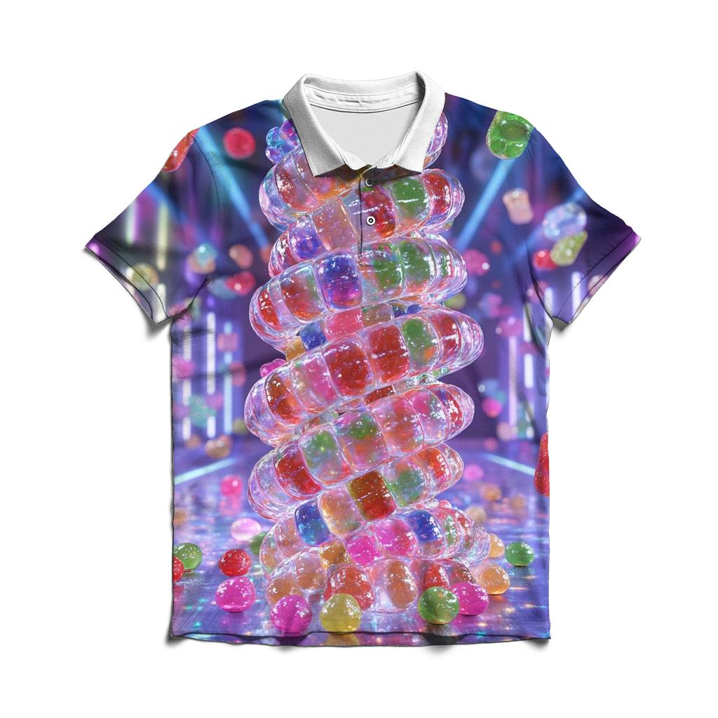Neon Gummy Roller Rink Frenzy personalized polo shirts