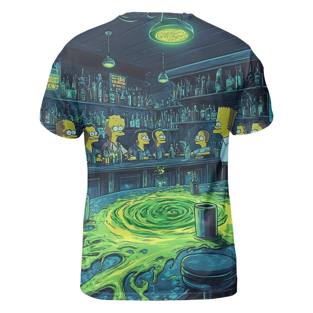 Moes Tavern Neon Spill Dimension designer pattern shirts