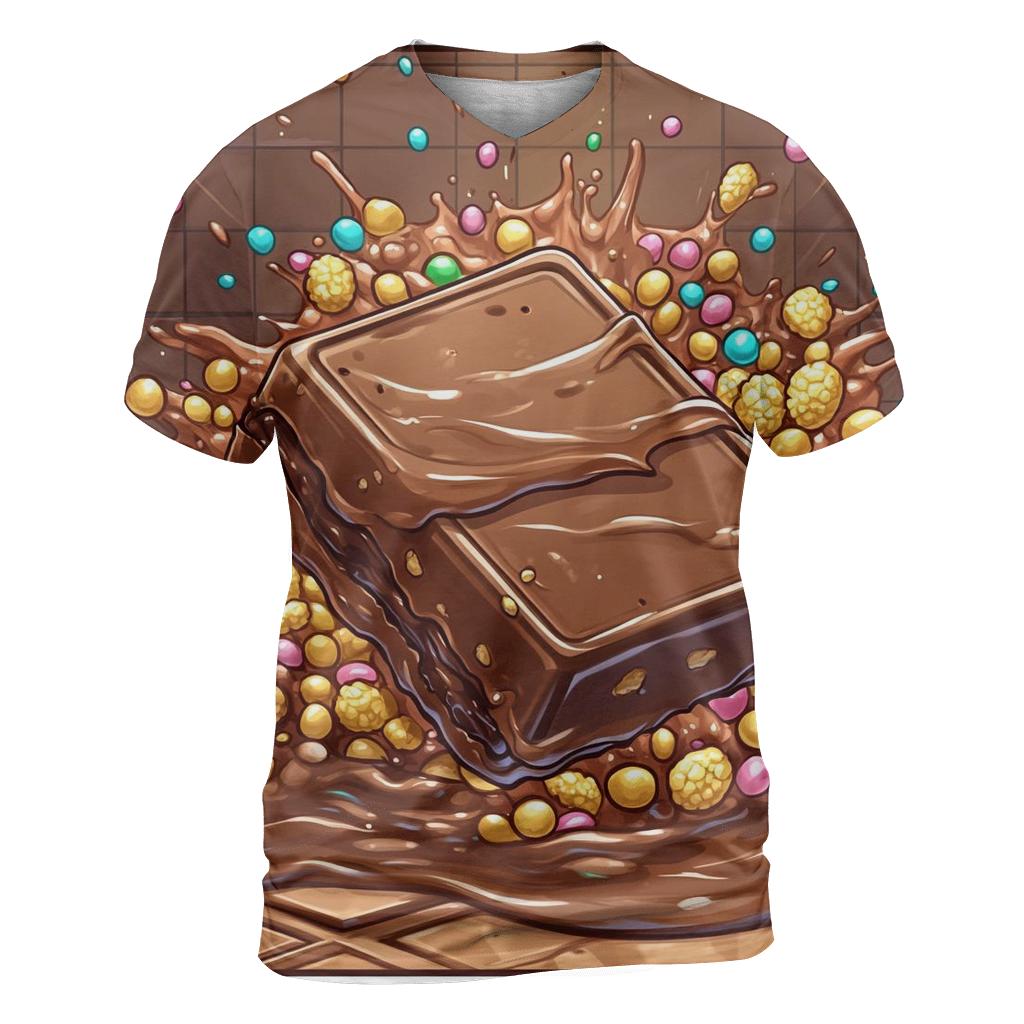 Chocolate Bar Breakdance Splashdown artistic all-over print tops