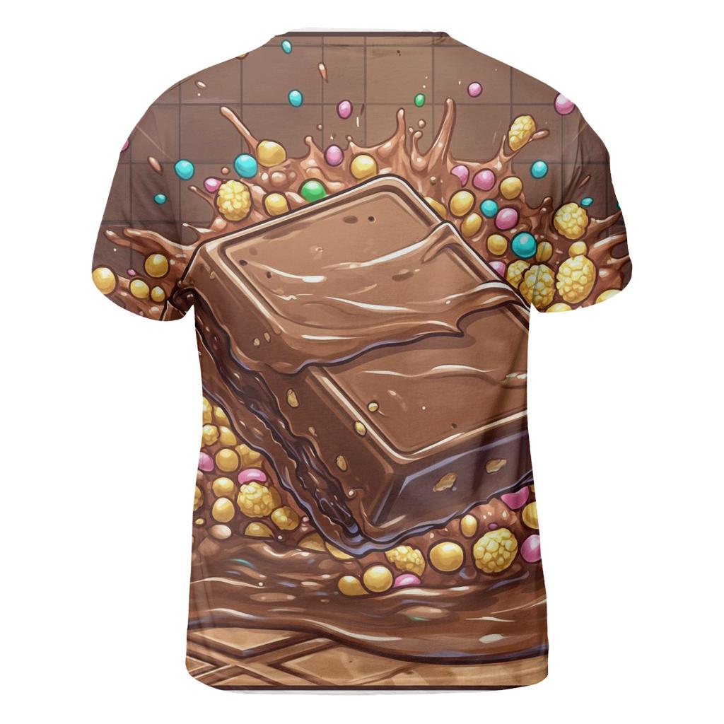 Chocolate Bar Breakdance Splashdown artistic all-over print tops