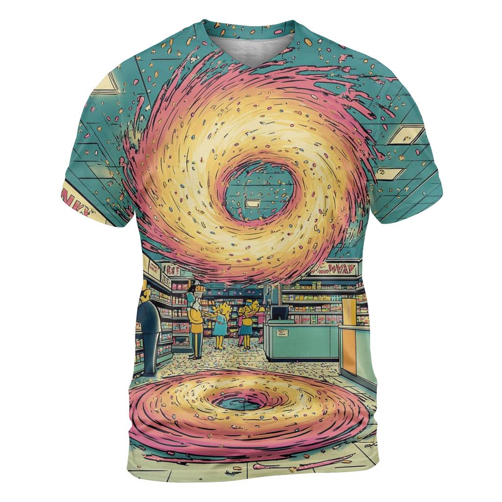Kwik E Mart Donut Tornado Checkout custom all-over print shirts