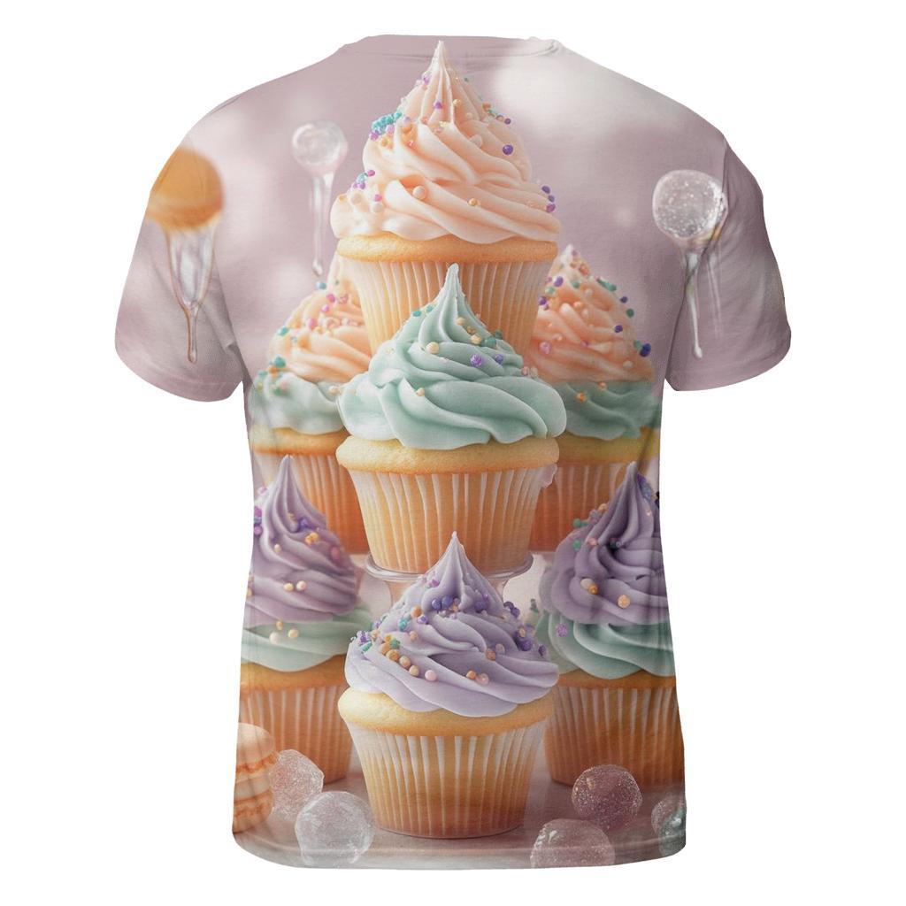 Cupcake Tower Cloud Garden vibrant all-over design tees