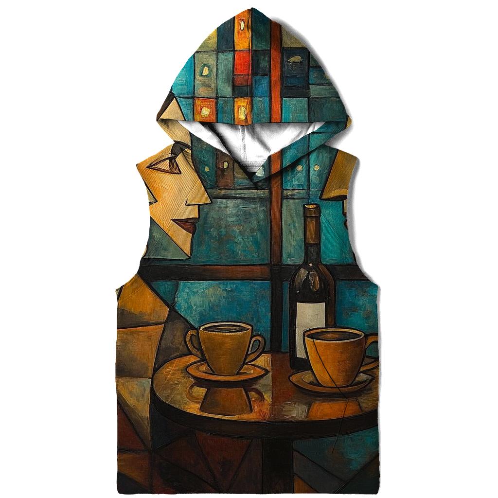Pablo Picasso Inspired Cafe Friends In Cubist Citylights hoodies fashion