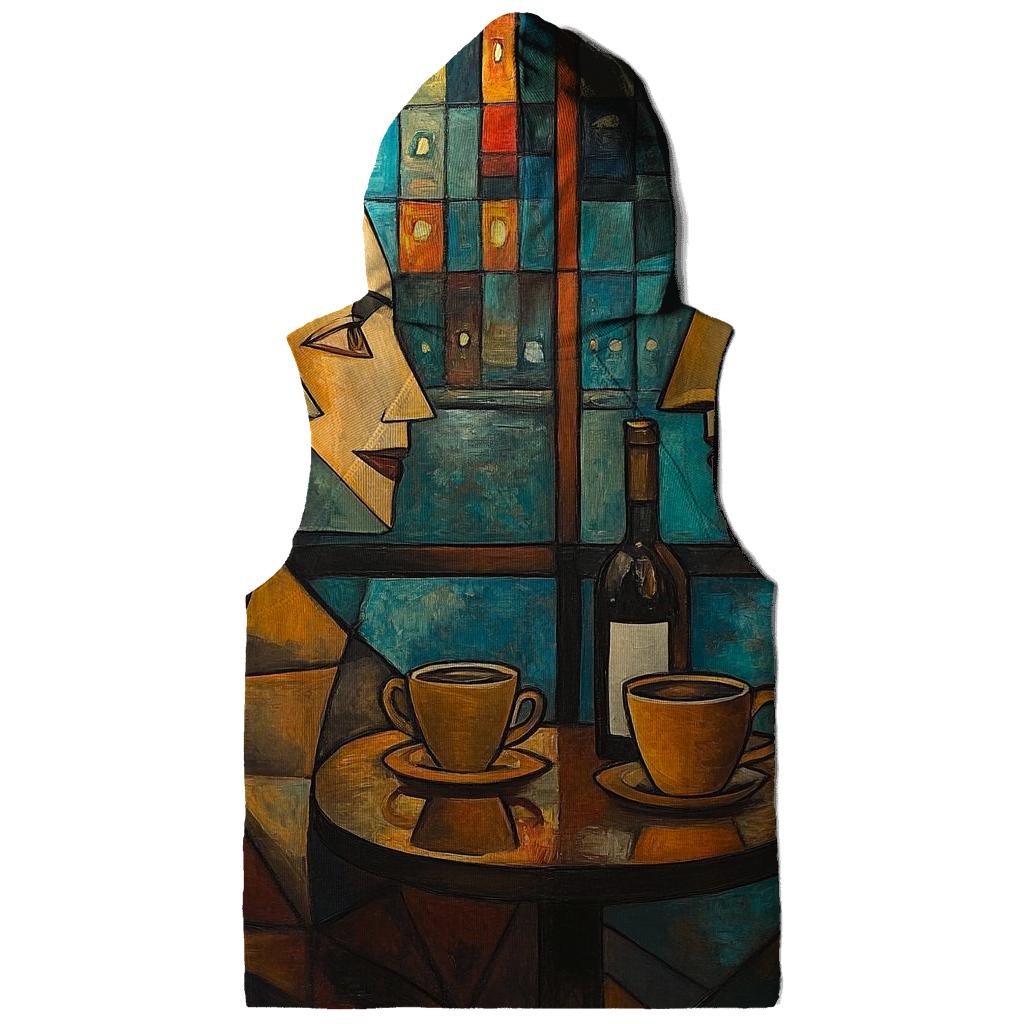 Pablo Picasso Inspired Cafe Friends In Cubist Citylights hoodies fashion