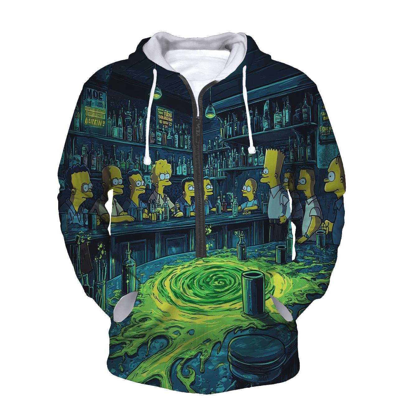 Moes Tavern Neon Spill Dimension pullover hoodies