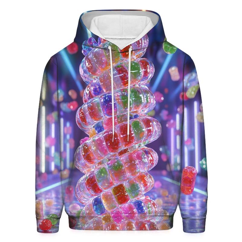 Neon Gummy Roller Rink Frenzy graphic hoodies