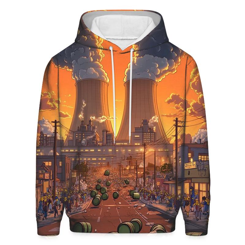 Springfield Power Plant Sunset Meltdown Parade designer hoodies