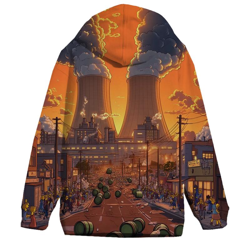 Springfield Power Plant Sunset Meltdown Parade designer hoodies