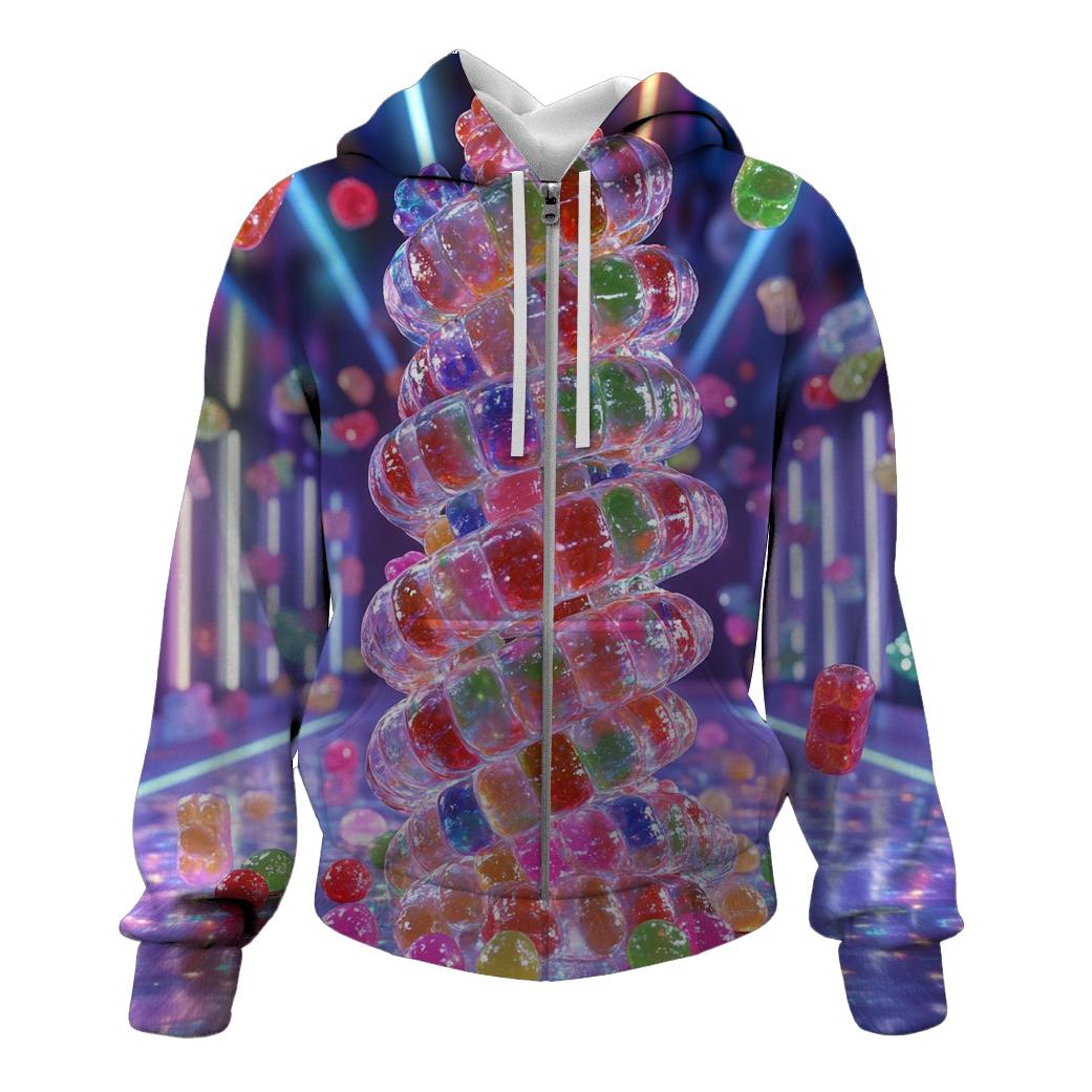 Neon Gummy Roller Rink Frenzy custom hoodies