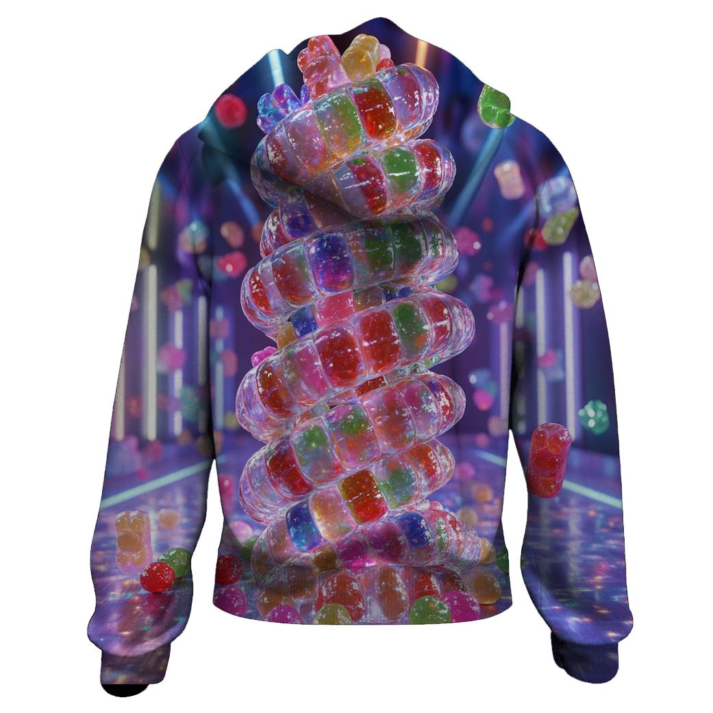 Neon Gummy Roller Rink Frenzy custom hoodies