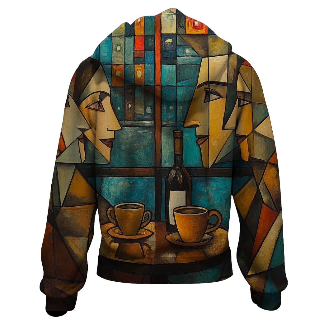 Pablo Picasso Inspired Cafe Friends In Cubist Citylights hoodie trends
