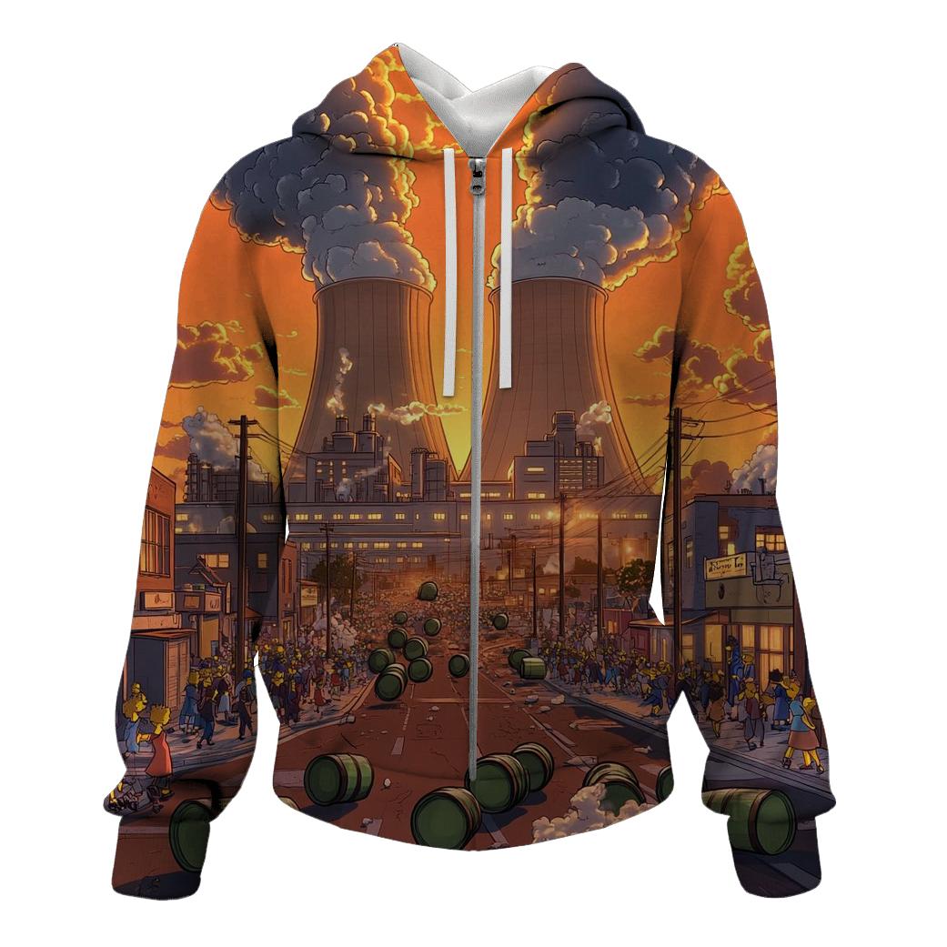 Springfield Power Plant Sunset Meltdown Parade hoodie designs