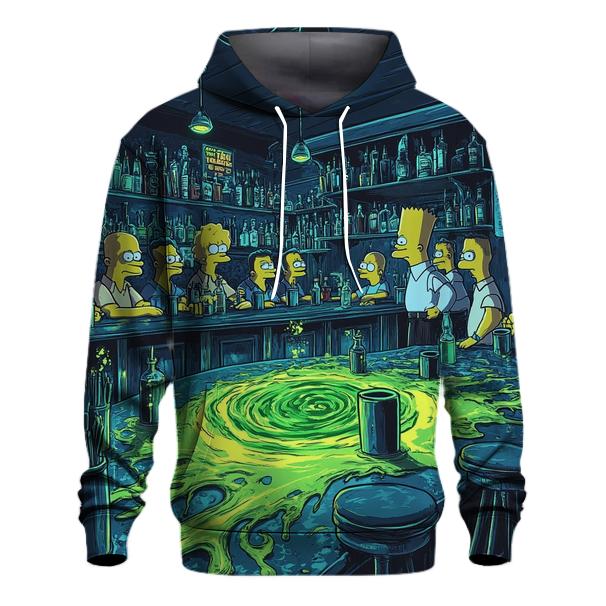 Moes Tavern Neon Spill Dimension premium hoodies