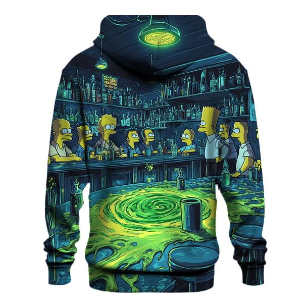 Moes Tavern Neon Spill Dimension premium hoodies