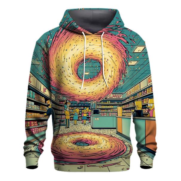 Kwik E Mart Donut Tornado Checkout printed hoodies