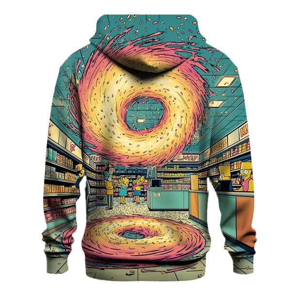 Kwik E Mart Donut Tornado Checkout printed hoodies