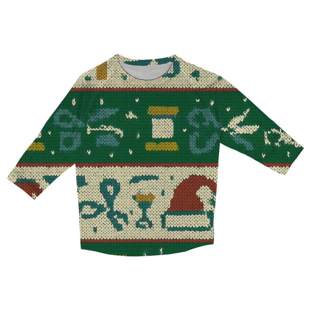 Elf Workshop Toolbelt Stripe Design cotton quarter sleeve shirts