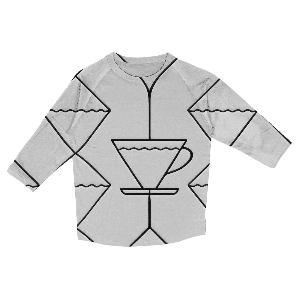 Filter Fold Geometry printed three quarter sleeve shirts