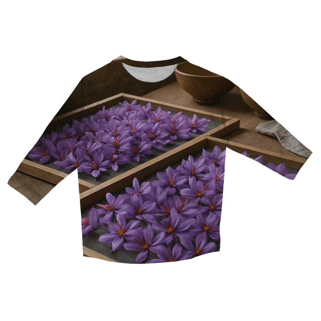 Saffron Crocus Harvest Trays Drying In A Stone Farmhouse Kitchen cotton quarter sleeve shirts