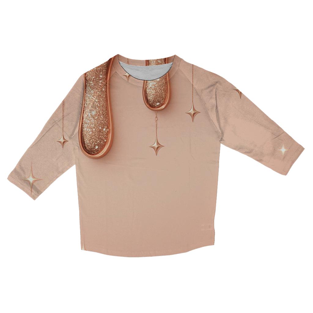 Rose Gold Liquid Luxe cotton quarter sleeve shirts