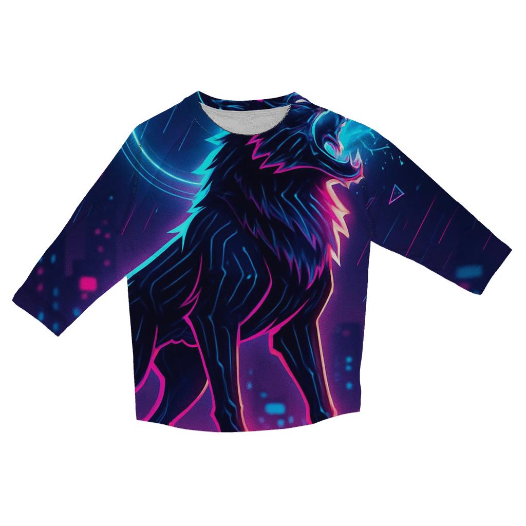 Neon Circuit Howl Sentinel custom 3/4 sleeve shirts