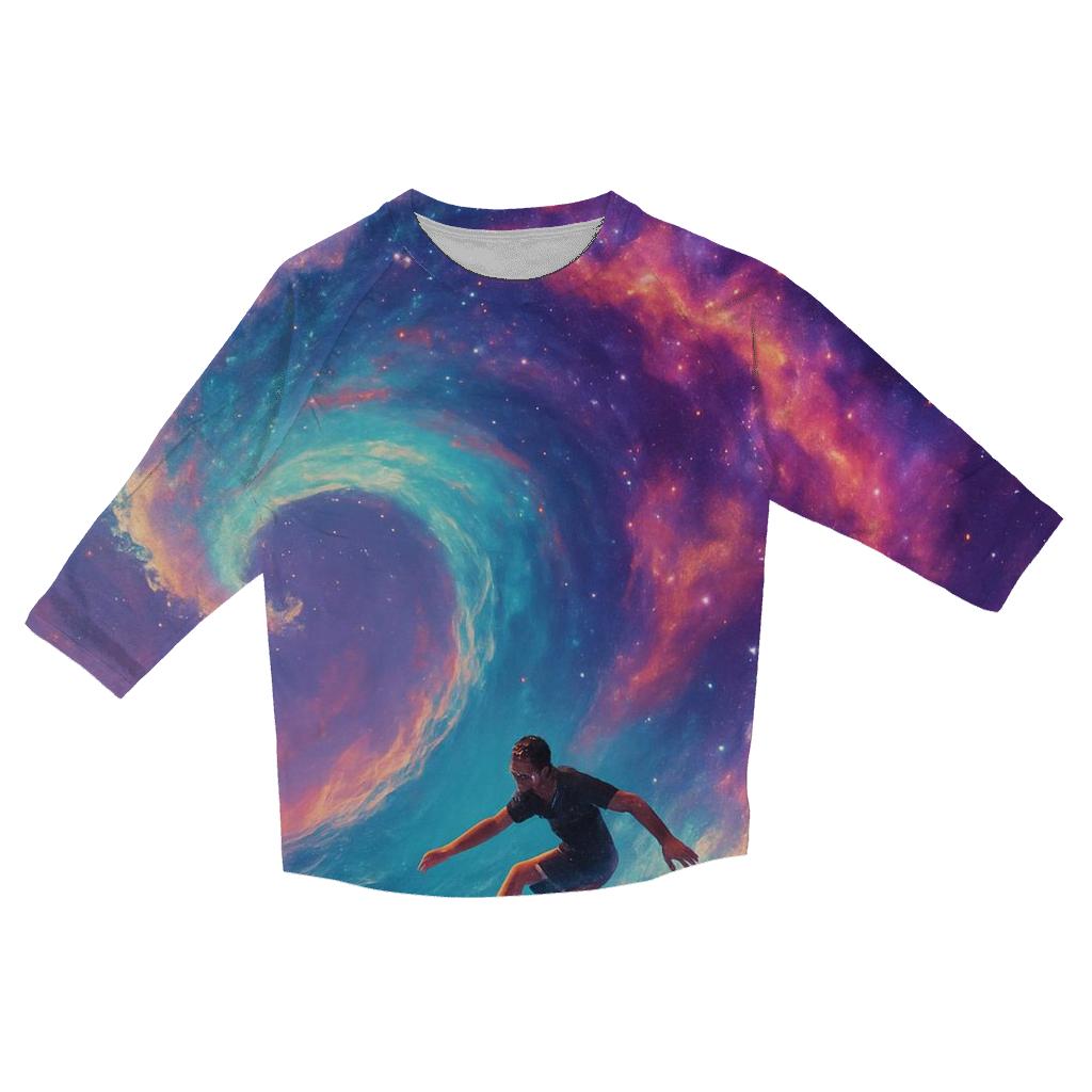 Nebula Wave Surf Session fashion 3/4 sleeve shirts