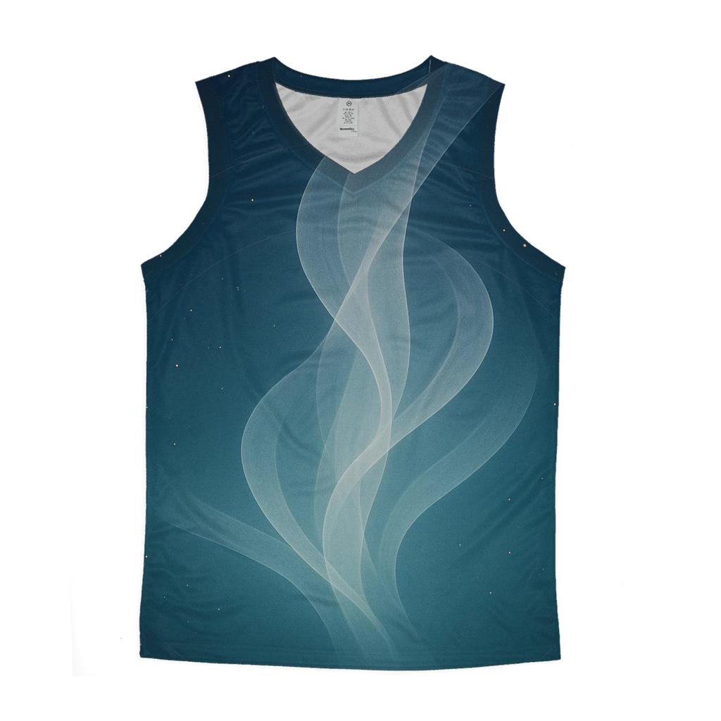 Luminous Breath Veil graphic print tank tops