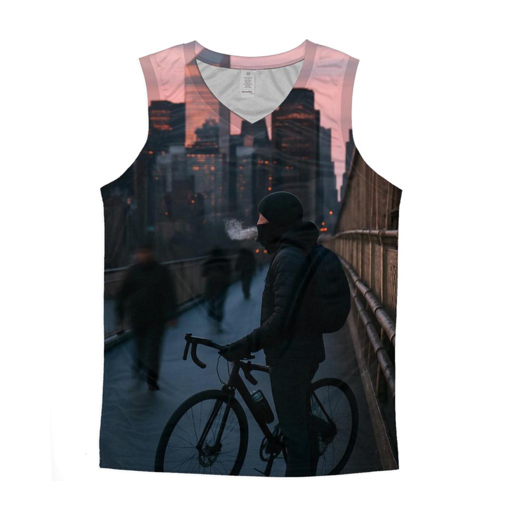 Queensboro Bridge Commuter Dawn Over Midtown custom tank tops