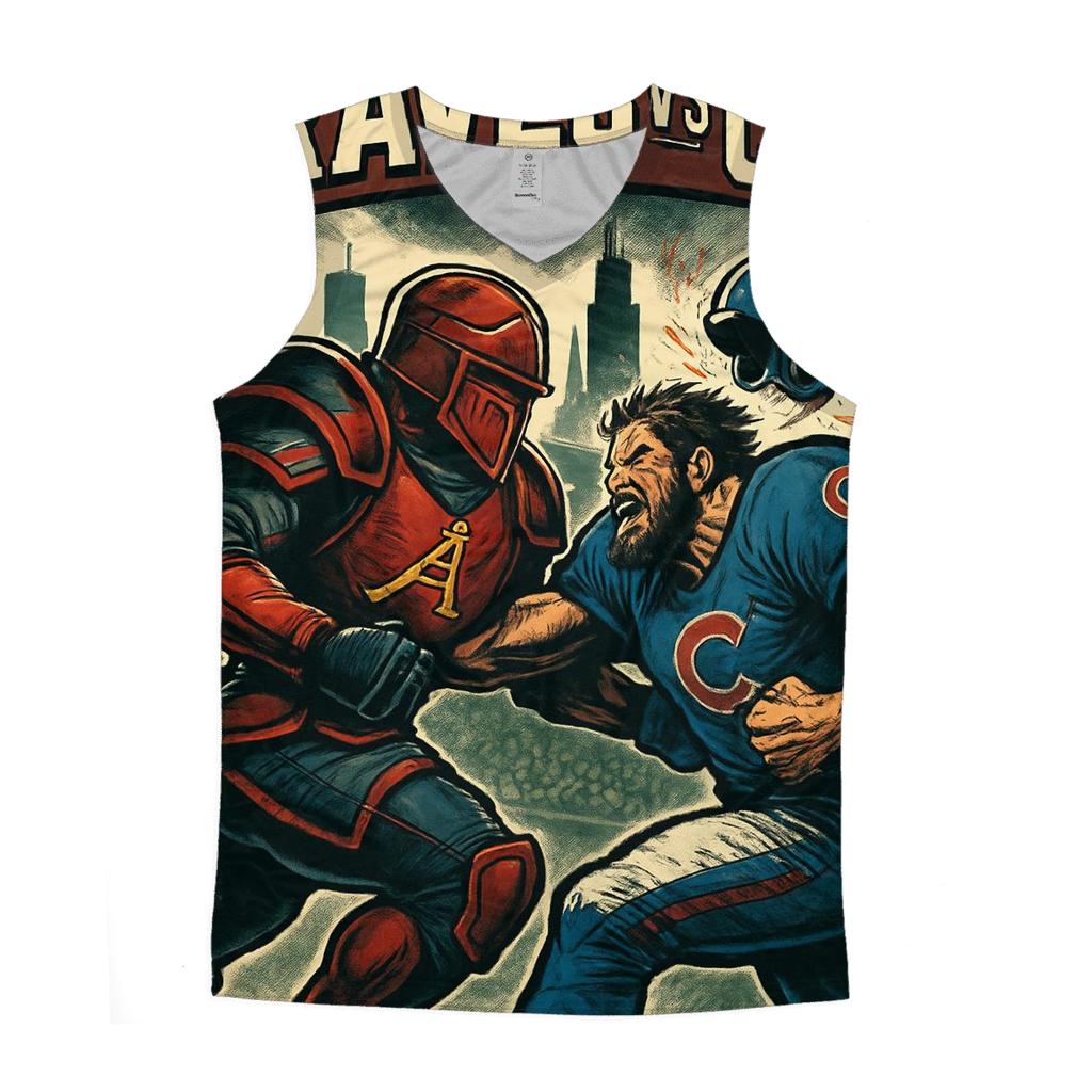 Skyline Clash At Gridiron Wrigley casual summer tank tops