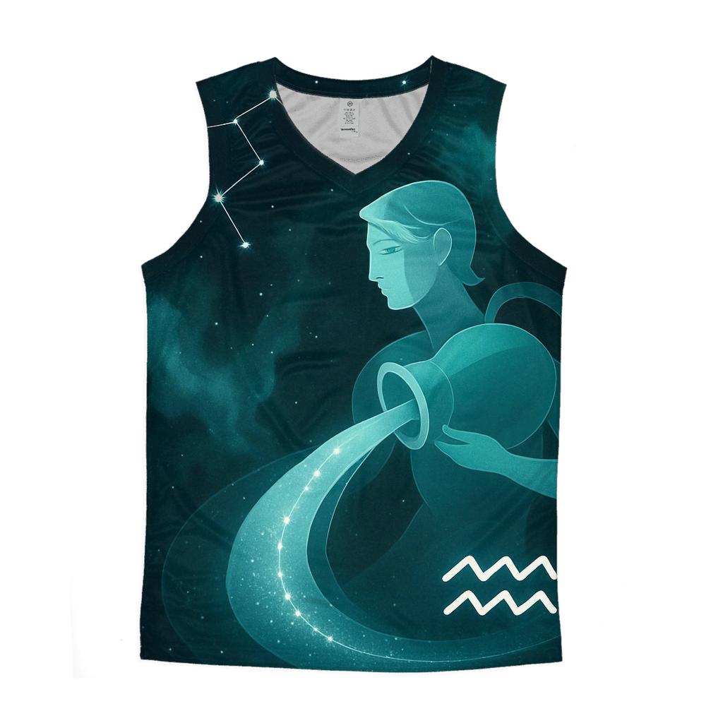 Aquarius Water Bearer Orbit Pour cotton sleeveless tops