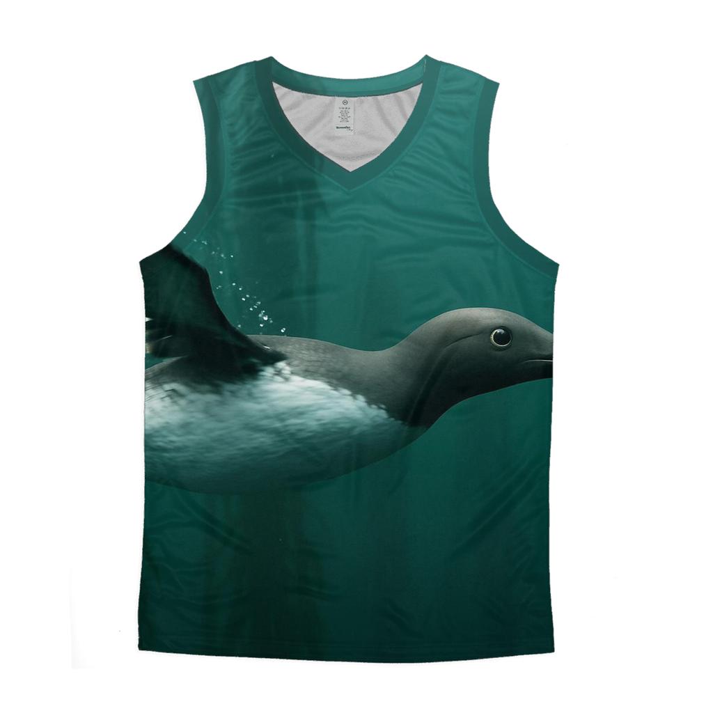 Kelp Forest Pursuit Common Murre personalized athletic tanks