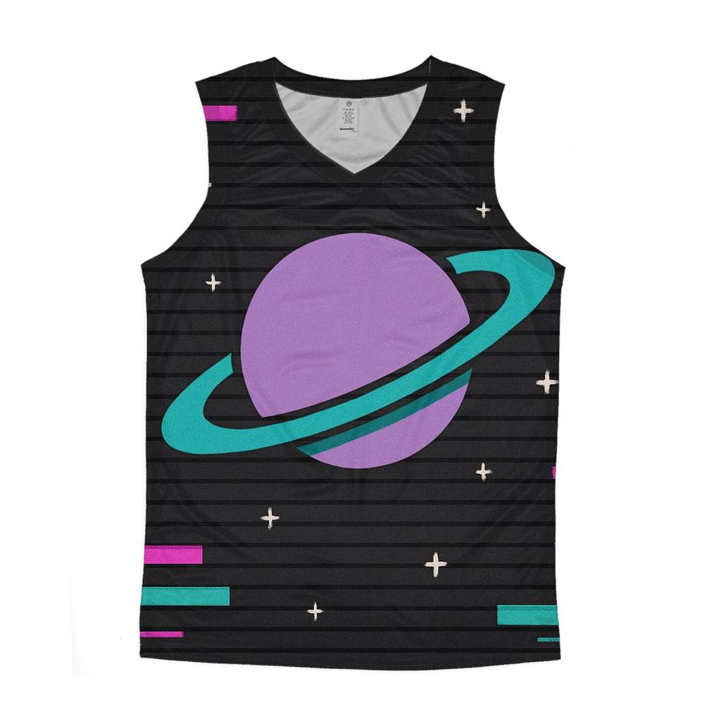 VHS Planetary Scanlines trendy fitted tank tops