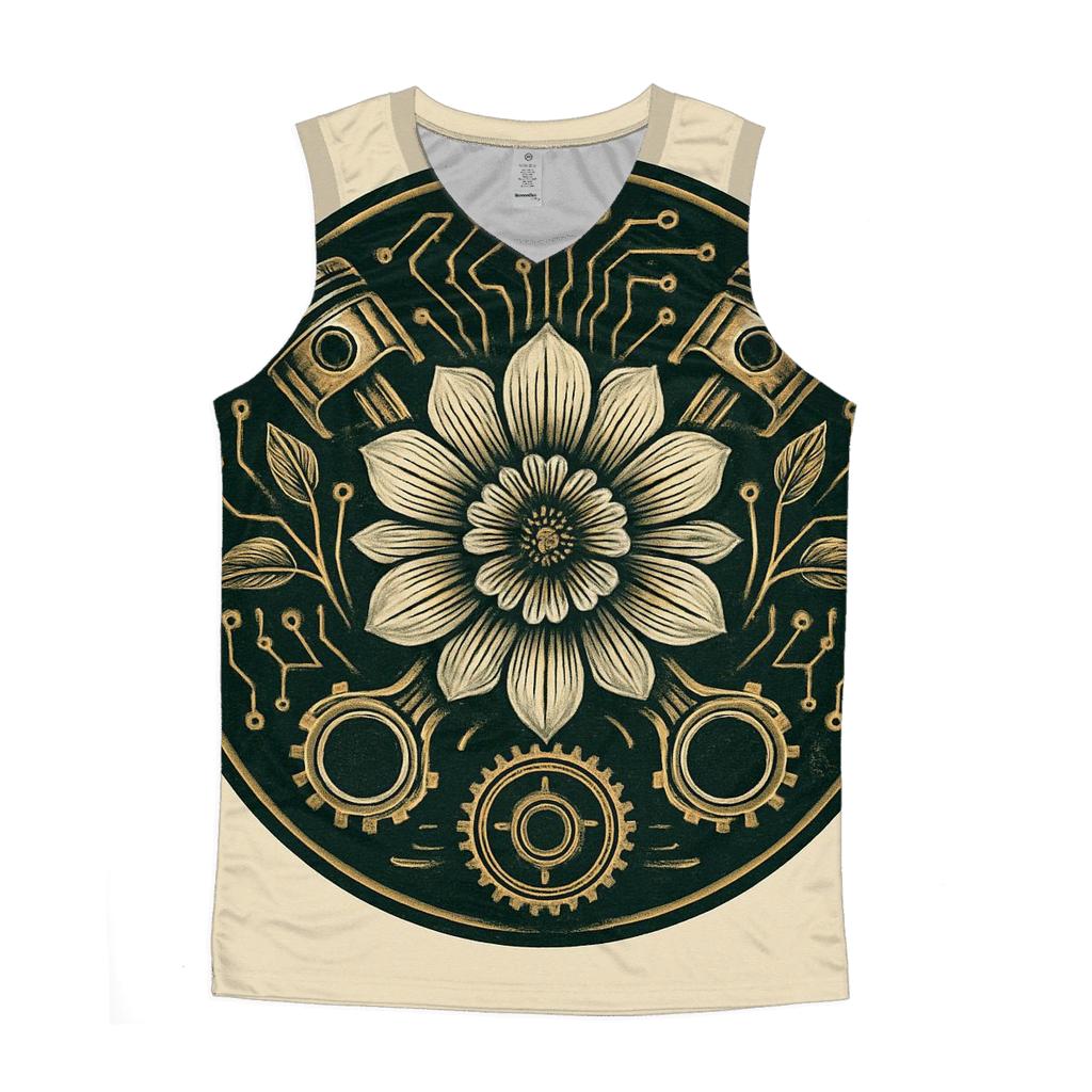 Biomechanical Bloom Emblem designer workout tanks
