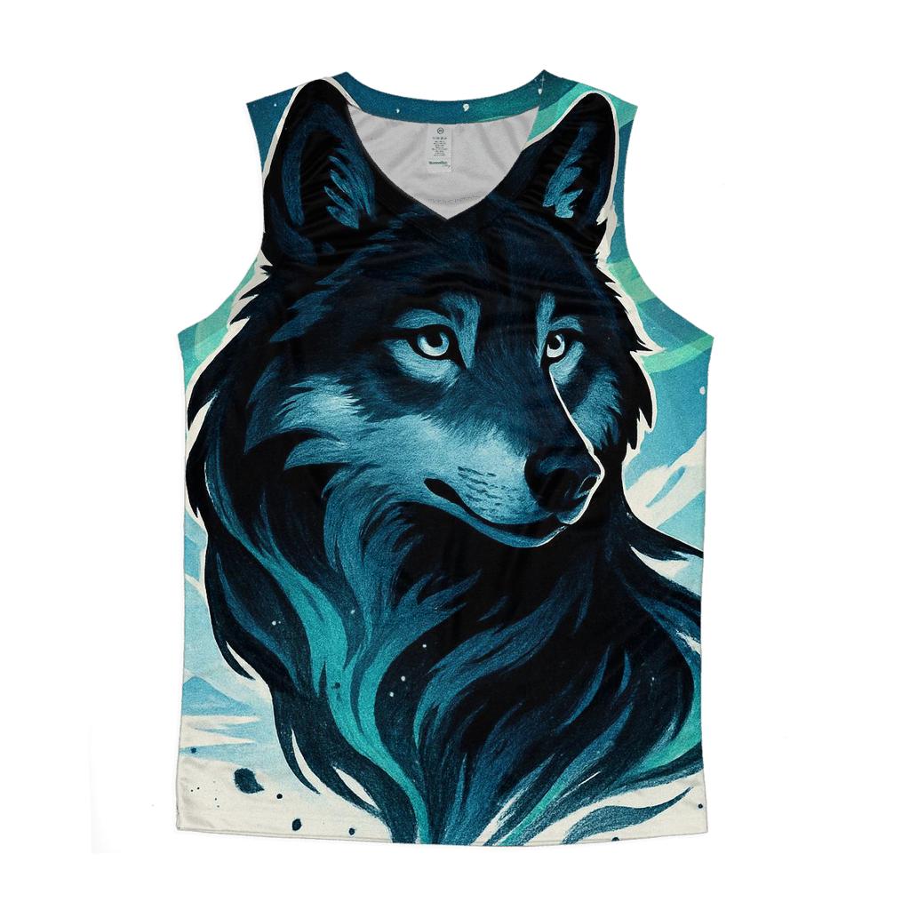 The Auroral Ink Wolf designer workout tanks