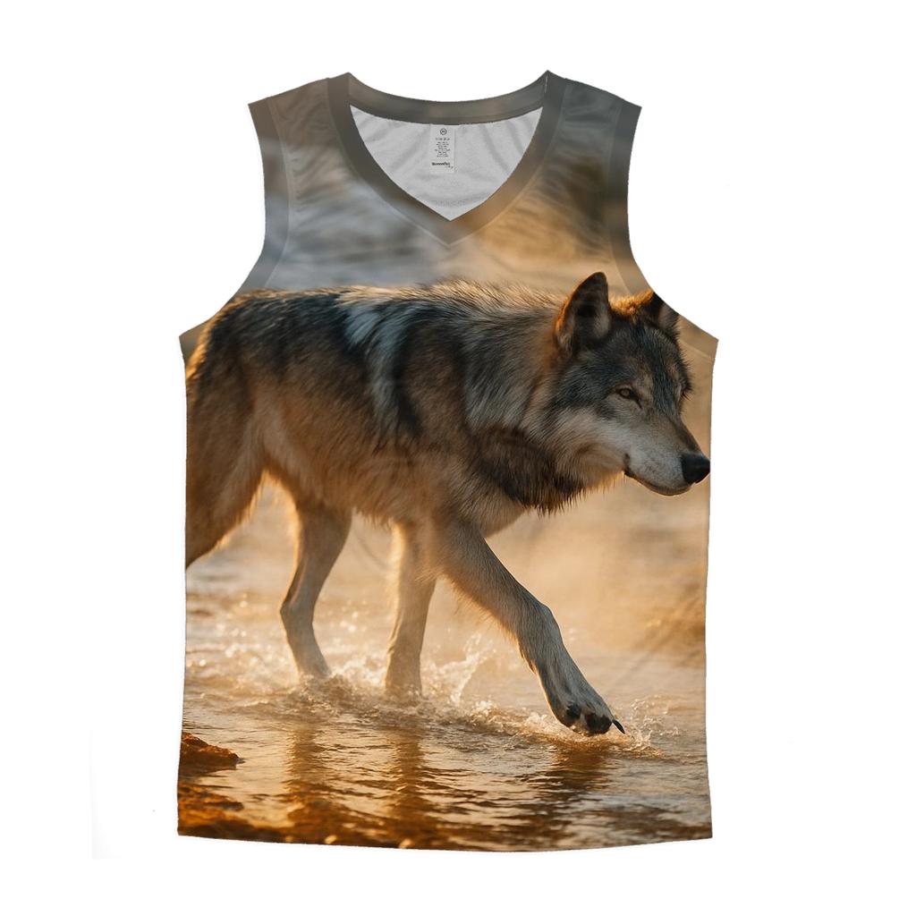 Yellowstone Wolf Crossing A Geothermal Runoff Channel designer workout tanks