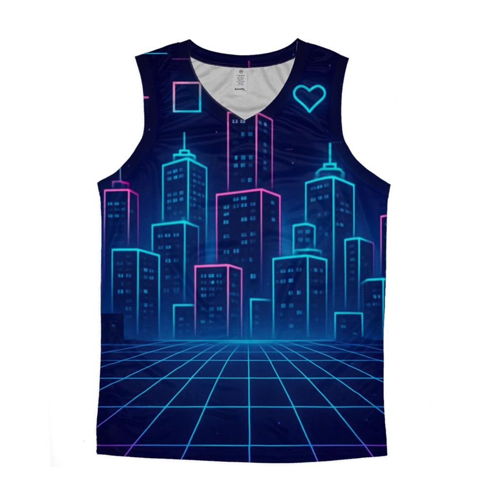 Midnight Arcade City Grid stylish racerback tanks