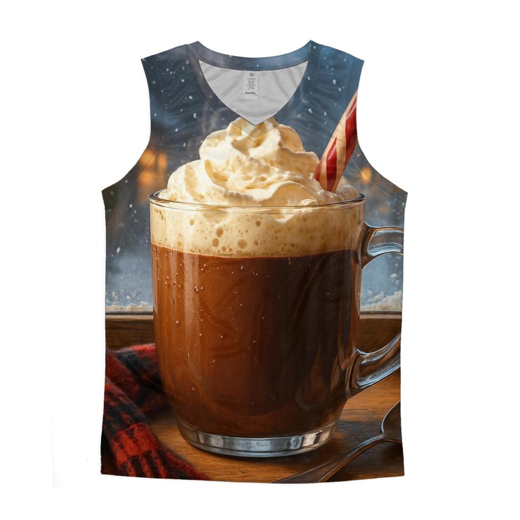 Sugarplum Cocoa By The Frosted Window personalized athletic tanks