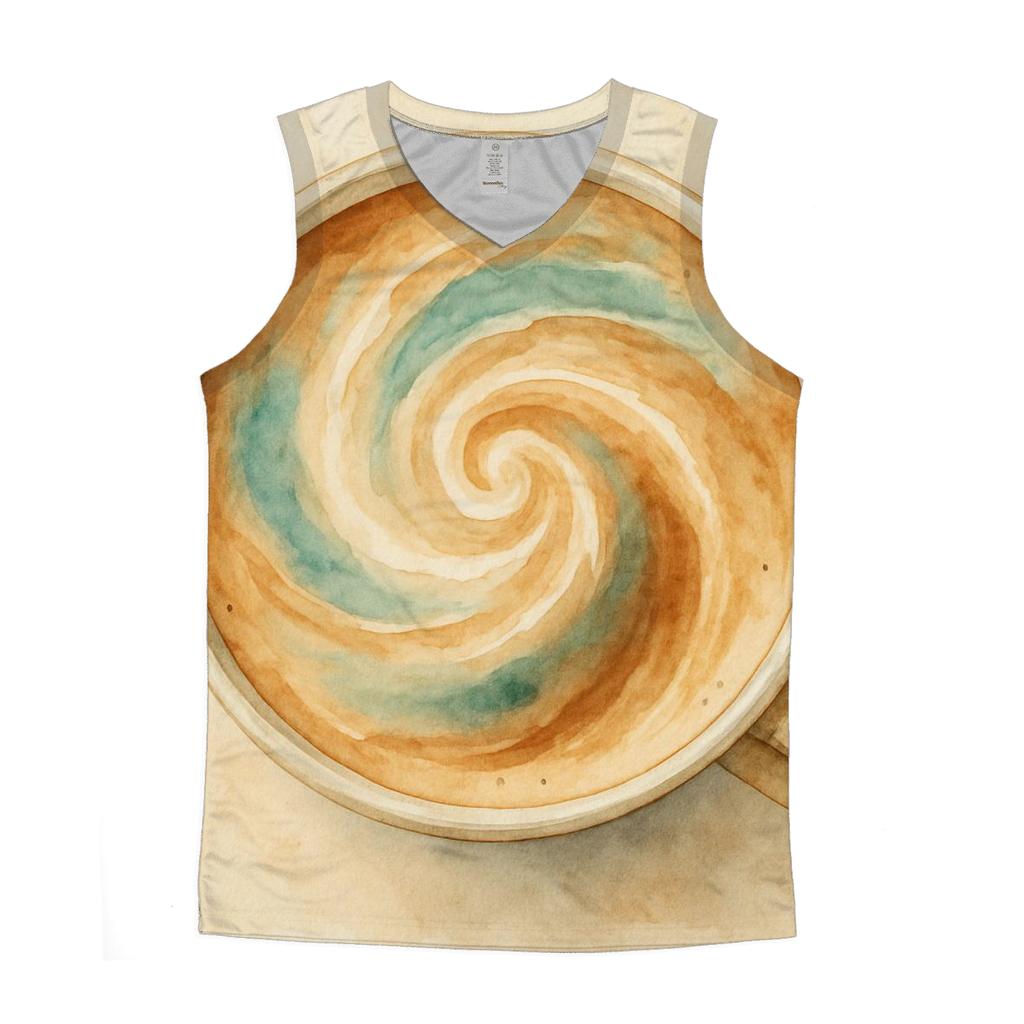 Latte Swirl Nebula stylish racerback tanks