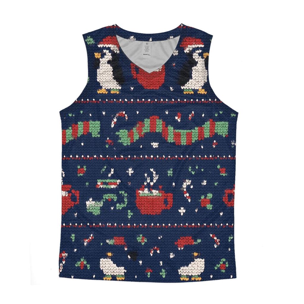 Penguin Parade Cocoa Cup Band Design stylish racerback tanks