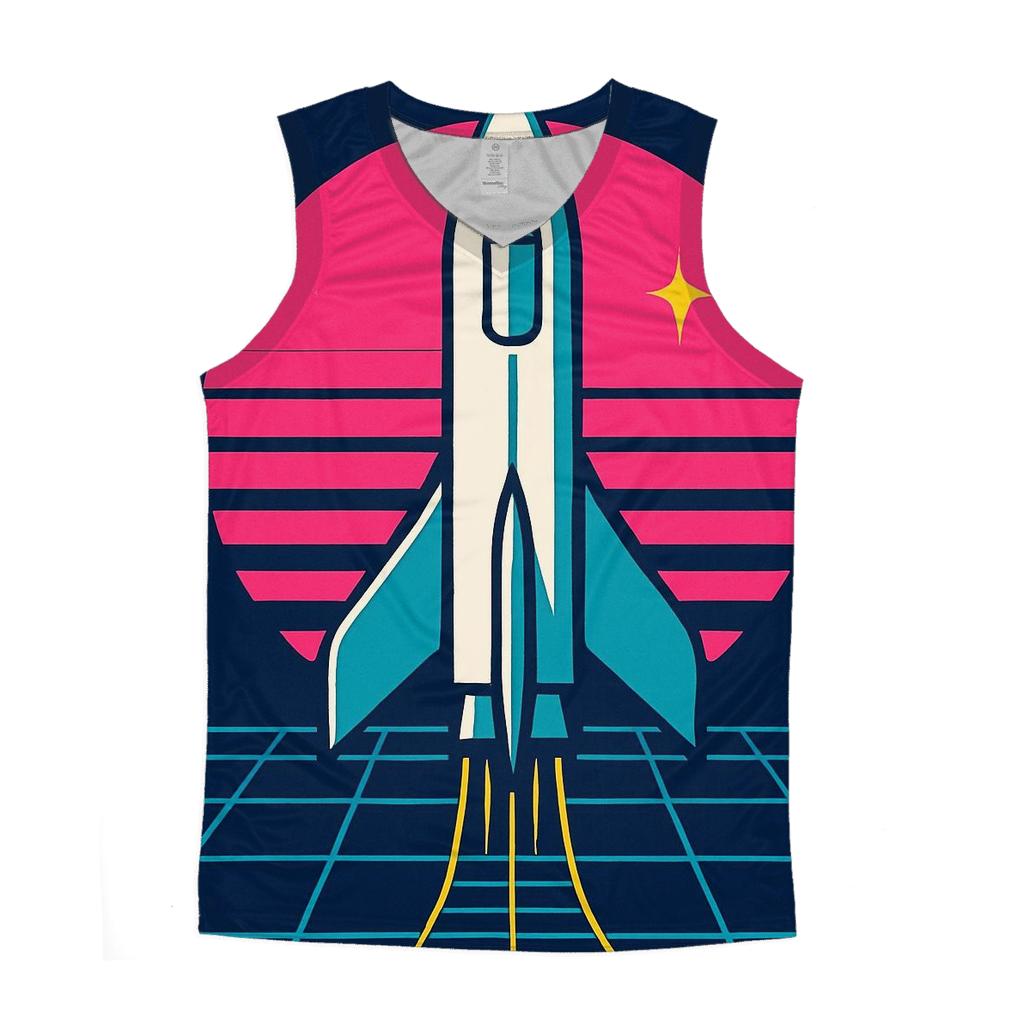 Vector Space Race Poster cotton sleeveless tops
